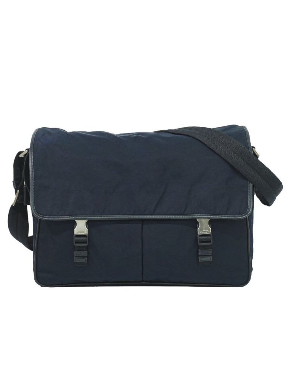 Prada Nylon Messenger Bag Pochette Navy